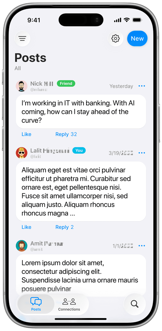 A question and anonymous replies in Opinionly
